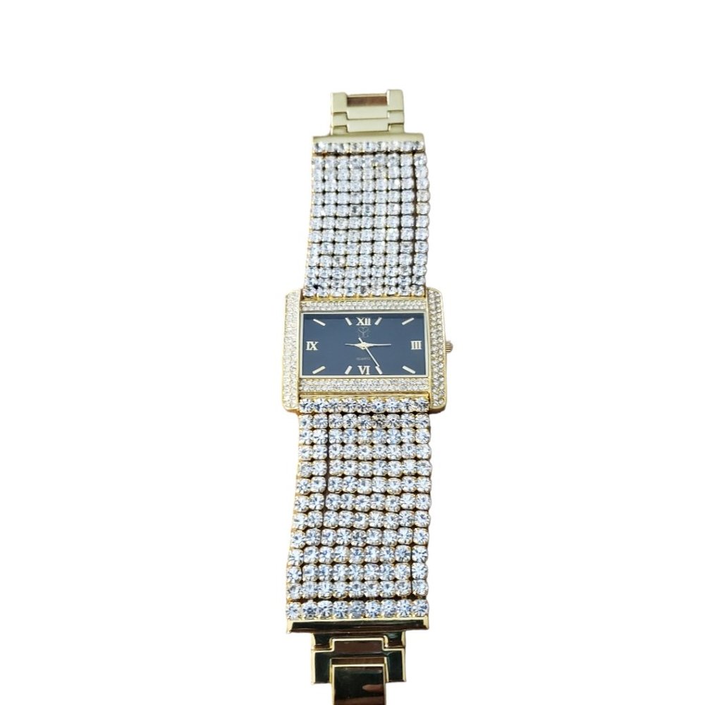 Suzanne Somers Vintage Rhinestone & Gold Tone Watch